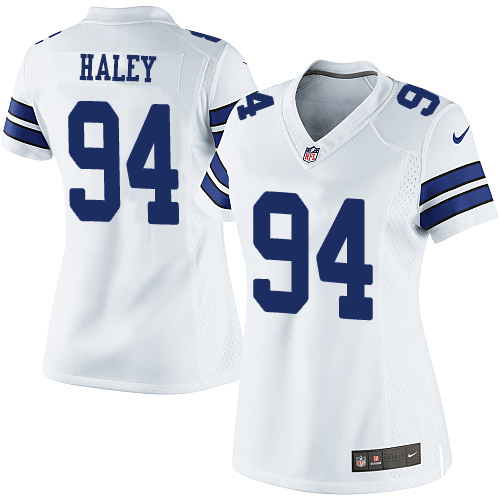 Women's Limited Charles Haley Nike Jersey White Road - #94 NFL Dallas Cowboys